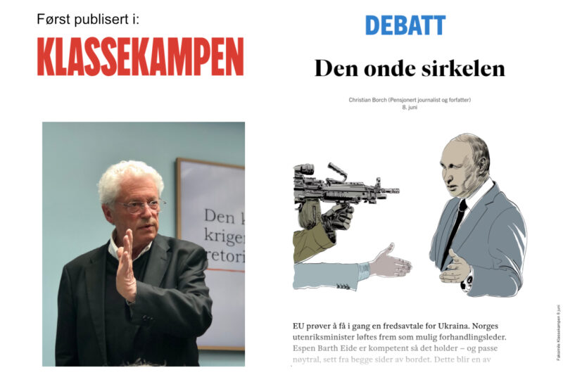 Faksimile fra innlegg i Klassekampen 8 juni